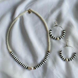 New handmade heishi beads jewelry set (necklace and earrings)